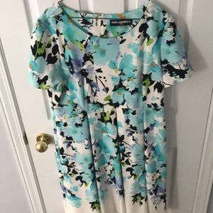 Karl Lagerfeld Paris Floral Scuba Dress